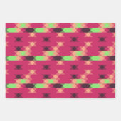 rosa und grüne geometrische geschenkpapier set (Vorderseite 2)