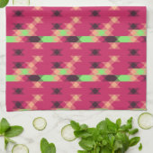 rosa und grüne geometrische geschirrtuch (Gefaltet)