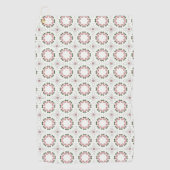 Rosa und grüne geometrische Muster Golfhandtuch (Vorderseite)