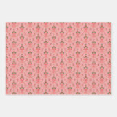 Rosa und grüne Granatäpfel Geschenkpapier Set (Vorderseite 3)