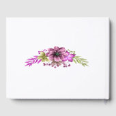 Rosa und grüne Hochzeit der Flora Gästebuch (Rückseite)