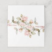 Rosa und Grüne Hochzeit Platzkarte (Außenseite Aufgefaltet)