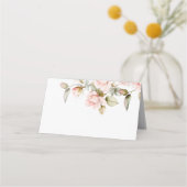 Rosa und Grüne Hochzeit Platzkarte (Rückseite)