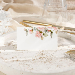 Rosa und Grüne Hochzeit Platzkarte