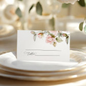 Rosa und grüne Hochzeit Platzkarte