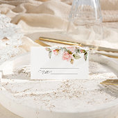 Rosa und grüne Hochzeit Platzkarte