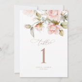 Rosa und Grüne Hochzeiten Tischnummern (Rückseite)