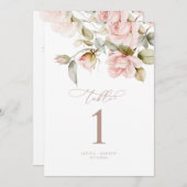 Rosa und Grüne Hochzeiten Tischnummern (Vorne/Hinten)