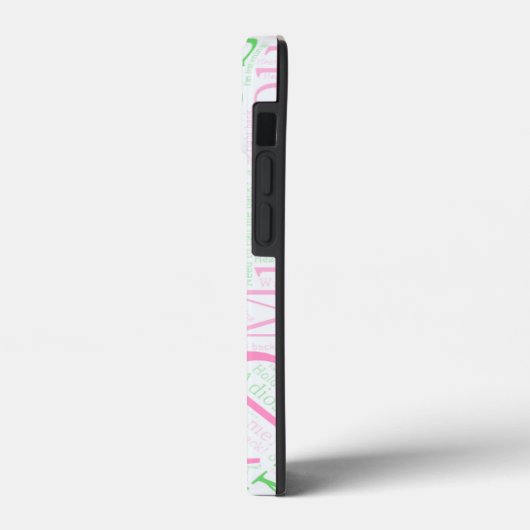 Rosa und grüne Hülle (Rückseite / Links)