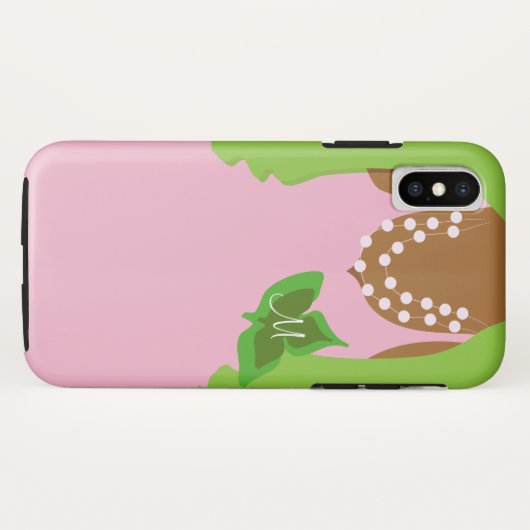 Rosa und grüne Illustration des Case-Mate iPhone Hülle (Rückseite (Horizontal))