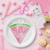 Rosa und grüne im Melon Watermelon Pappteller (Party)