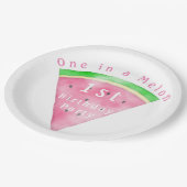 Rosa und grüne im Melon Watermelon Pappteller (Schrägansicht)