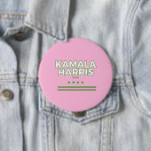 Rosa und grüne Kamala Harris Button (Beispiel)