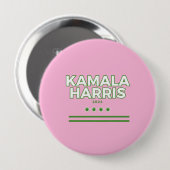 Rosa und grüne Kamala Harris Button (Vorne & Hinten)