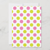 Rosa und grüne Kleidung Form Einladungen (Rückseite)