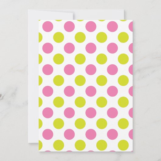 Rosa und grüne Kleidung Form Einladungen (Rückseite)