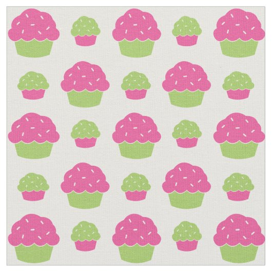 Rosa und grüne kleine Kuchen Stoff (Nahaufnahme)