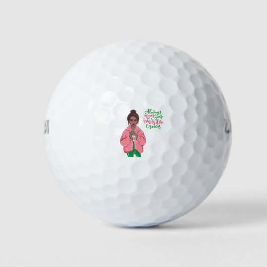 Rosa und grüne Königin Golfball (Vorderseite)