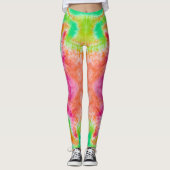 Rosa und grüne Krawatte und Färbung Leggings (Vorderseite)