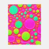 Rosa und grüne Kreise Fleecedecke (Vorderseite)