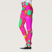 Rosa und grüne Kreise Leggings (Links)