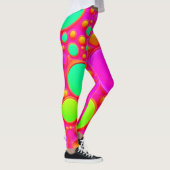 Rosa und grüne Kreise Leggings (Rechts)