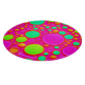 Rosa und grüne Kreise Schneidebrett (Ecke)