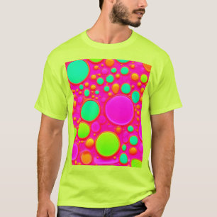 Rosa und grüne Kreise T-Shirt