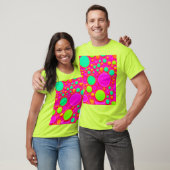 Rosa und grüne Kreise T-Shirt (Unisex)