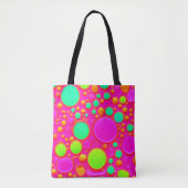 Rosa und grüne Kreise Tasche (Vorderseite)
