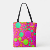 Rosa und grüne Kreise Tasche (Rückseite)