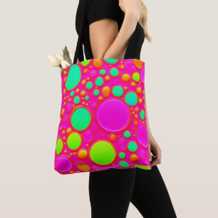 Rosa und grüne Kreise Tasche
