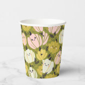 Rosa und grüne Kürbis Pappbecher (Rechts)