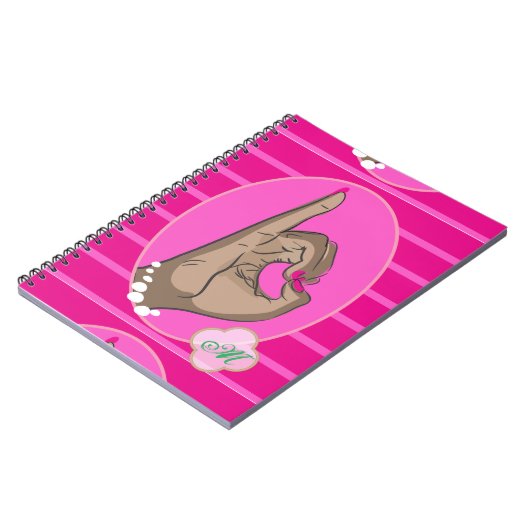 Rosa und grüne Liebe Notizblock (Linke Seite)