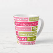 Rosa und grüne Liebesbriefe Milchtasse (Rechte Ecke)