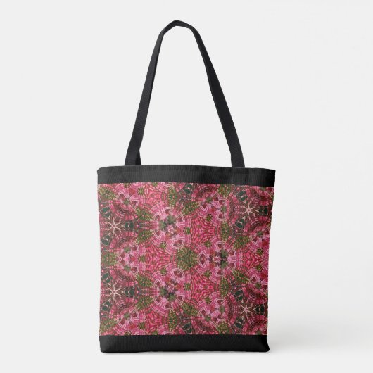 Rosa und grüne Mandala Tasche (Rückseite)