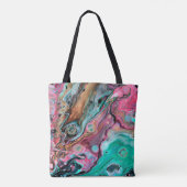 Rosa und grüne Marmor Tasche (Rückseite)