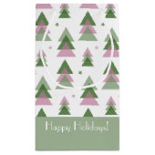 Rosa und grüne Moderne Kleine Geschenktüte (Rückseite)