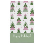 Rosa und grüne Moderne Kleine Geschenktüte (Vorderseite)