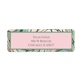 Rosa und grüne, moderne Rücksendeadresse