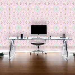 Rosa und grüne Mosaikkonstruktionen Tapete