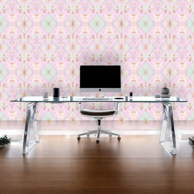 Rosa und grüne Mosaikkonstruktionen Tapete (Von Creator hochgeladen)