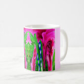 Rosa und grüne Natur Kaffeetasse (VorderseiteRechts)