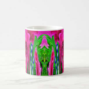 Rosa und grüne Natur Kaffeetasse