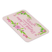 Rosa und grüne Nostalgische Blumenmagnete Magnet (Rechte Seite)