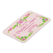 Rosa und grüne Nostalgische Blumenmagnete Magnet (Linke Seite)