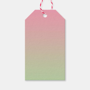 Rosa und grüne Ombre Geschenkanhänger