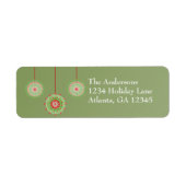 Rosa und grüne Ornamente auf Weihnachten Grün (Vorne)