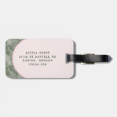 Rosa und grüne Palm Tree Journal Gepäckanhänger (Rückseite horizontal)