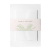 Rosa und grüne Palmen Blätter Tropical Beach Hochz Einladungsbanderole (Vorderseite Beispiel)